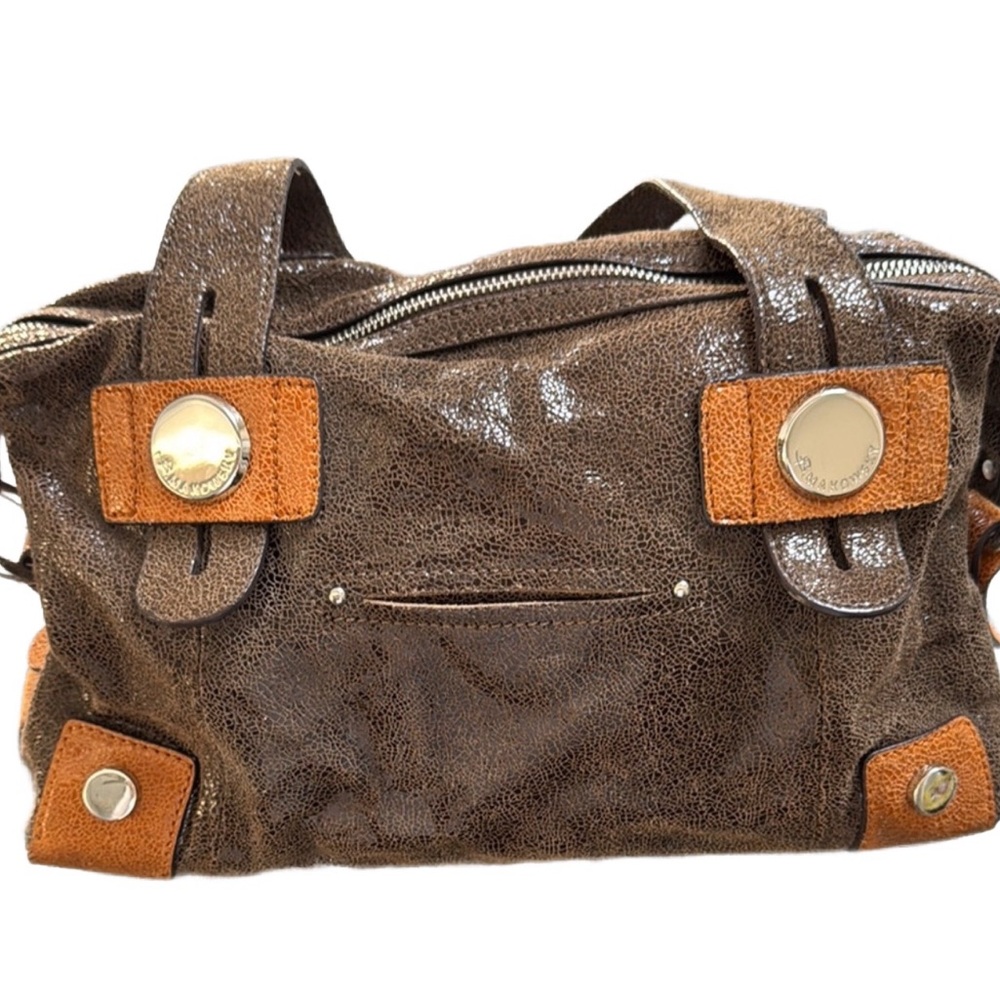 B. Makowski Brown Leather Handbag